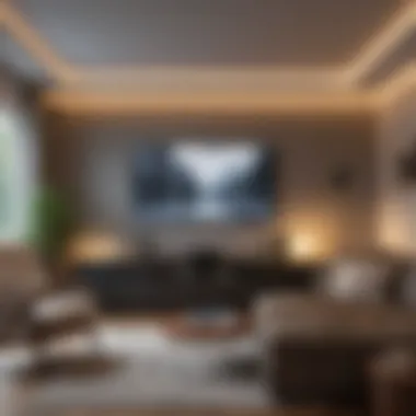 Cozy Optimal Layout for Small TV Room Optimal layout arrangement for a cozy TV room