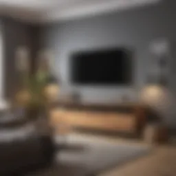 Stylish small TV room with space-saving furniture