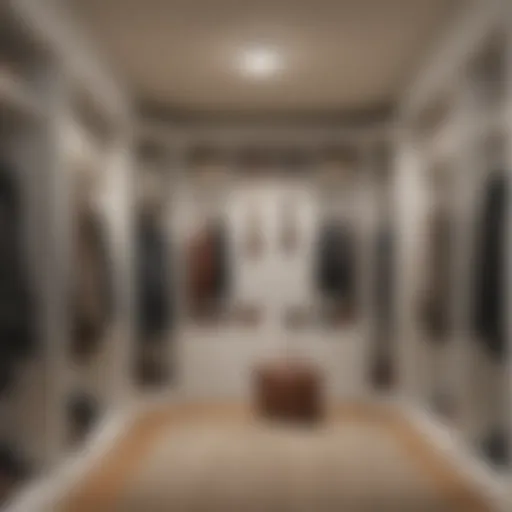 Stylish coat closet with innovative storage solutions