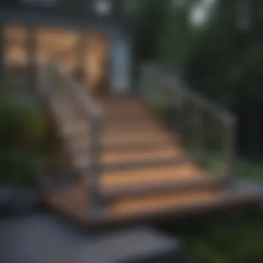 Sleek Glass Railings Contemporary deck featuring sleek glass railings