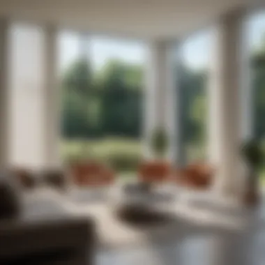 Minimalist Approach to Window Treatments Modern large window with minimalistic treatment