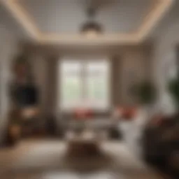 Cozy small living room with clever furniture arrangement