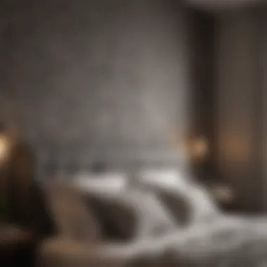 Textured Wall with Intricate Patterns Textured wall with intricate patterns in a cozy bedroom