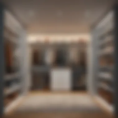 Aesthetic Integration in Closet Design Aesthetic integration of color and materials in closet design