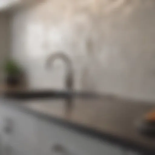 Elegant white subway tile backsplash in a modern kitchen