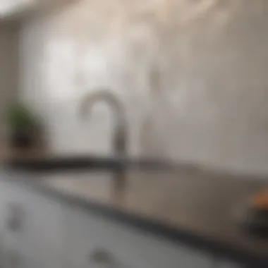 Elegant Subway Tile Backsplash Elegant white subway tile backsplash in a modern kitchen