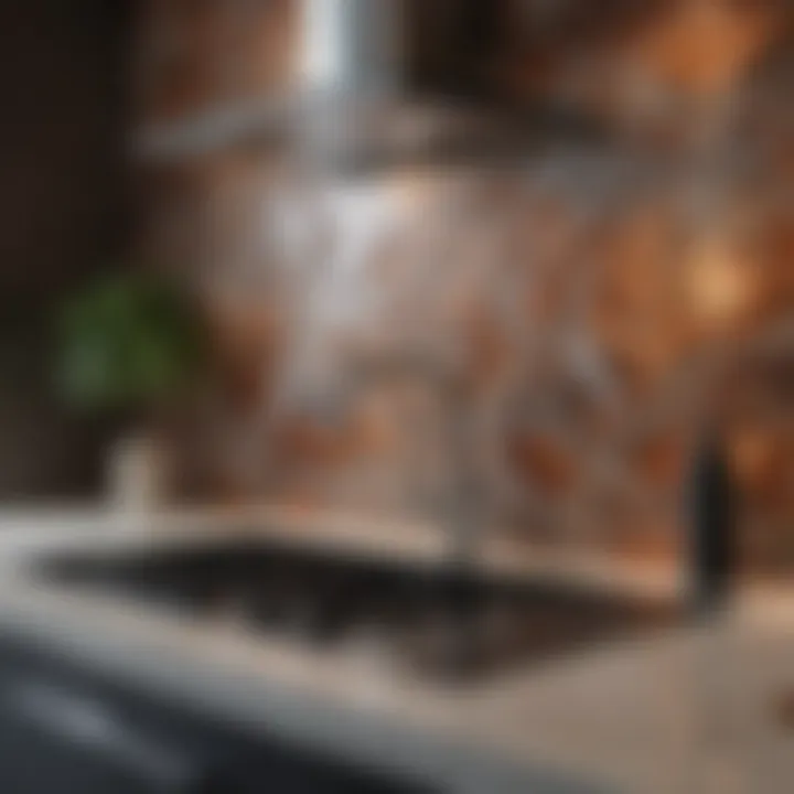 Aesthetic appeal of a one piece backsplash in a contemporary setting