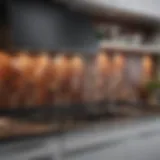 Elegant one piece backsplash in a modern kitchen
