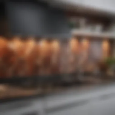 Stylish One Piece Backsplash Elegant one piece backsplash in a modern kitchen