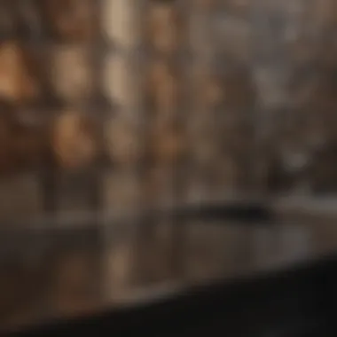 Installation of a seamless one piece backsplash