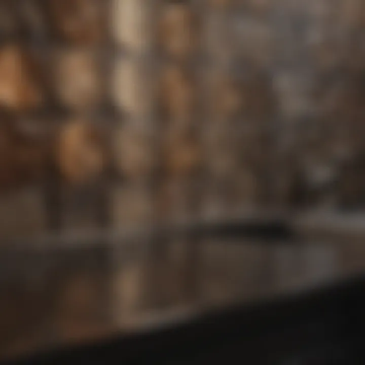Installation of a seamless one piece backsplash