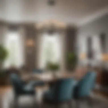 Cohesive Dining and Living Room Integration Elegant dining and living room integration showcasing cohesive design