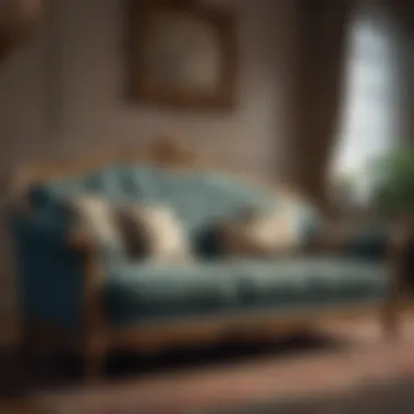 Intricate Craftsmanship of Italian Couches Elegant Italian couch showcasing intricate craftsmanship