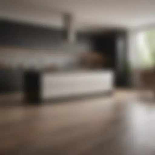 Stylish kitchen with modern cabinets and elegant flooring