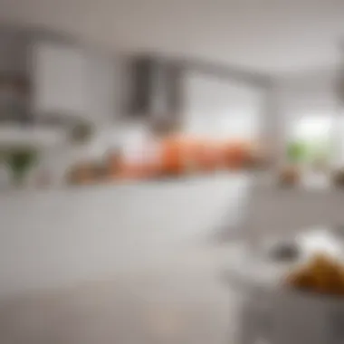 Bright kitchen showcasing white cabinets with colorful decor