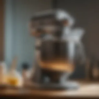 Close-up of the wattage specification on the KitchenAid Artisan mixer