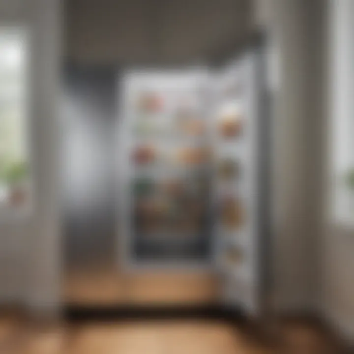 Storage options inside the KitchenAid French Door Refrigerator