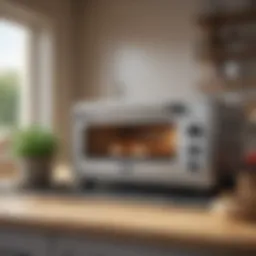 The largest toaster oven showcasing its spacious interior