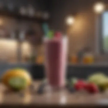 Smoothie Bliss with Budget Blender User enjoying a smoothie made with a budget blender