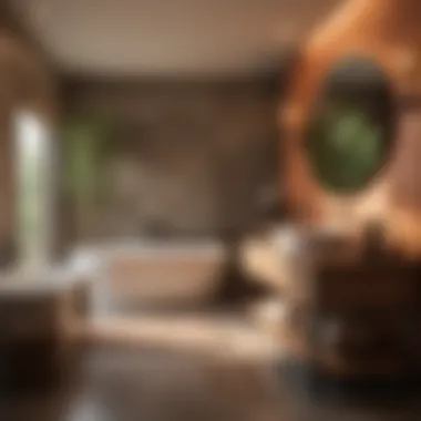 Cozy Warm Colors and Natural Materials Cozy bathroom showcasing warm colors and natural materials