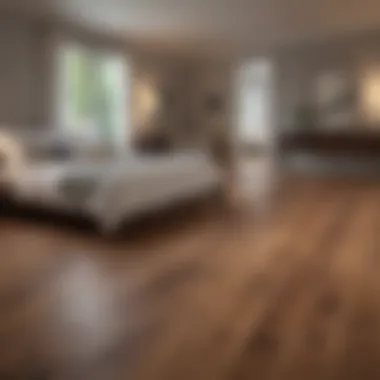 Elegant Hardwood Flooring Elegant hardwood flooring in a master bedroom