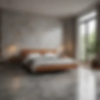 Stylish Tile Ambiance Stylish tile flooring enhancing a master bedroom ambiance