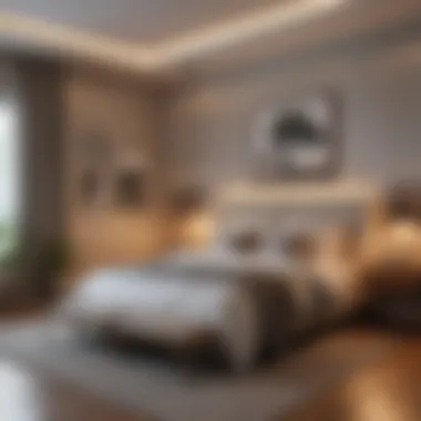 Optimal Space Utilization in Bedroom Design A well-arranged bedroom showcasing optimal space utilization.