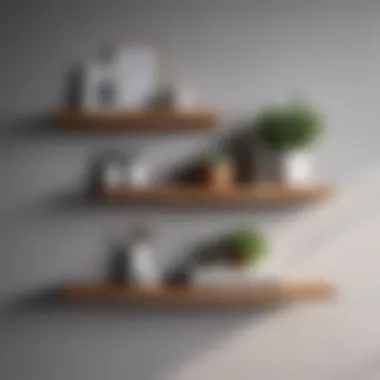 Elegant floating shelves adding charm and functionality