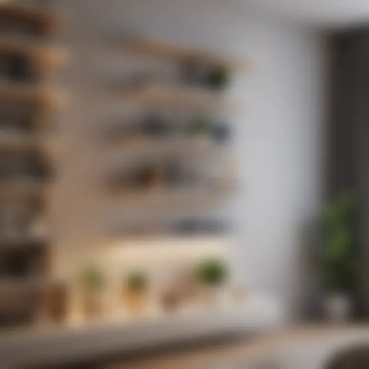 Contemporary tall shelves with a minimalist approach