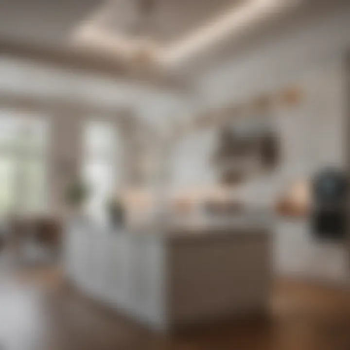 Elegant ceiling-height cabinets in a modern kitchen