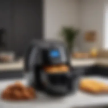 Graphical illustration comparing the Ninja Air Fryer baking method and traditional baking methods.