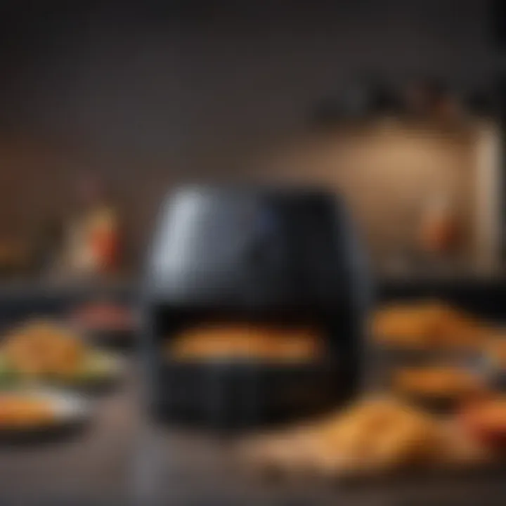 Deliciously prepared dishes made in the Ninja Air Fryer XXL, emphasizing its cooking capabilities.