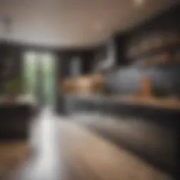 Stylish one wall kitchen with modern appliances