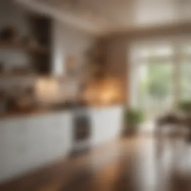 Warm ambient lighting in a cozy kitchen