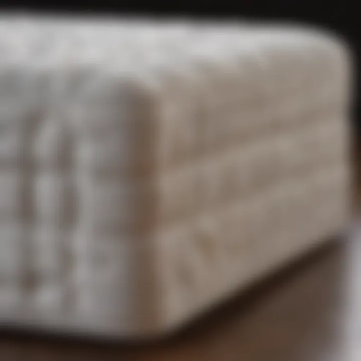 A comparison chart of mattress materials for chronic pain