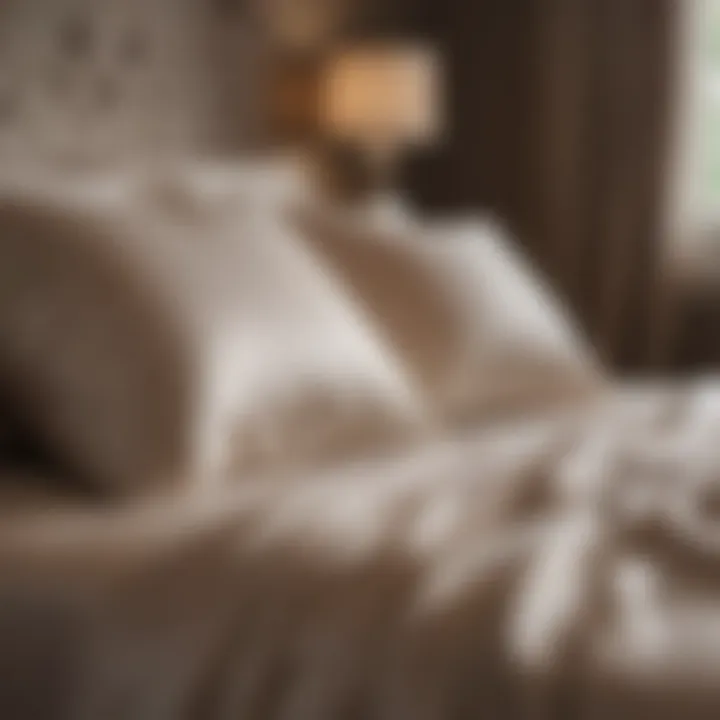 Soft silk pillowcase reflecting light