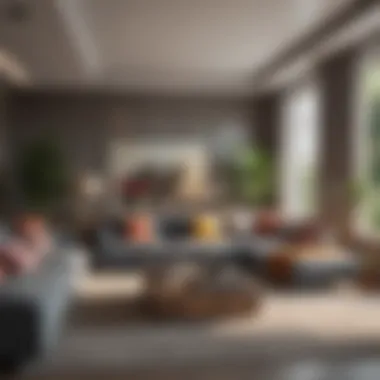 Contemporary Living Space with Textures and Colors Contemporary living space showcasing a blend of textures and colors