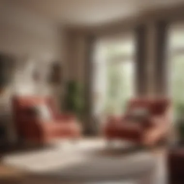 Cozy reading nook featuring oversized armchairs and natural light