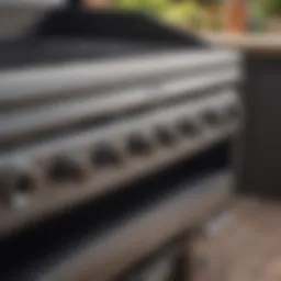 A pristine grill showcasing stainless steel durability and shine