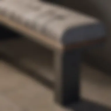 Quality Materials for Entryway Bench Design Close-up of high-quality materials used in a narrow entryway bench