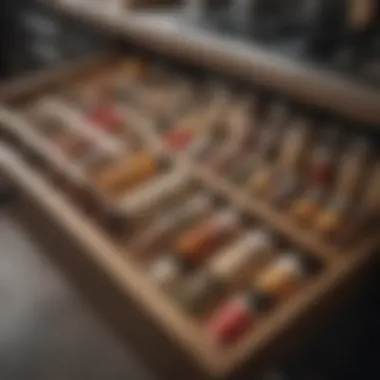 Innovative Spice Storage Solutions Innovative spice storage solutions in a stylish kitchen drawer.