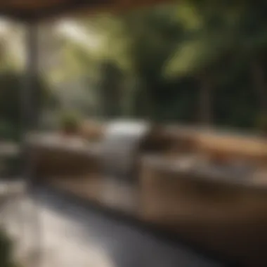 Contemporary Outdoor Kitchen Design Stylish outdoor kitchen with modern appliances