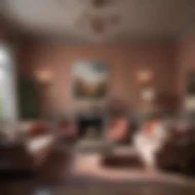Contrasting Hues in Interior Design An elegantly painted living room with contrasting hues