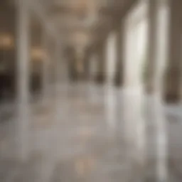Beautifully polished marble floor showcasing shine and elegance