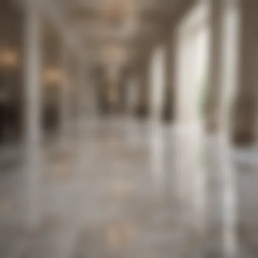 Beautifully polished marble floor showcasing shine and elegance