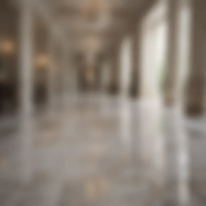 Beautifully polished marble floor showcasing shine and elegance
