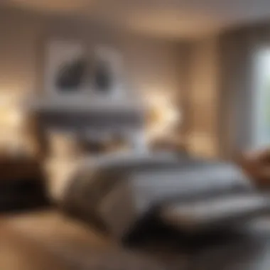 Accent Lighting Enhancing Bedroom Aesthetics Charming accent lighting highlighting artwork in a cozy bedroom
