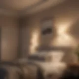 Elegant ambient bedroom lighting creating a serene atmosphere
