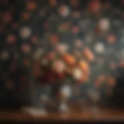 Exquisite floral wallpaper design from the Victorian era