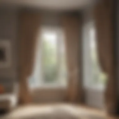 Aesthetic Harmony with Tailored Curtains Aesthetic harmony achieved with tailored curtains on an angled window